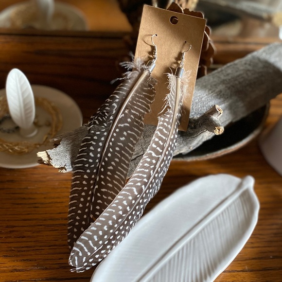 Just Bee Kind Jewelry - “Spot an Angel” Celtic Feather Earrings